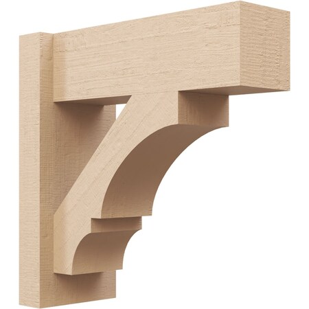 Ekena Millwork 6-in W x 16-in D x 16-in H Balboa Block Rough Cedar Woodgrain TimberThane Outlooker, Primed Tan OUTUR060X16X16BOA44RCPR